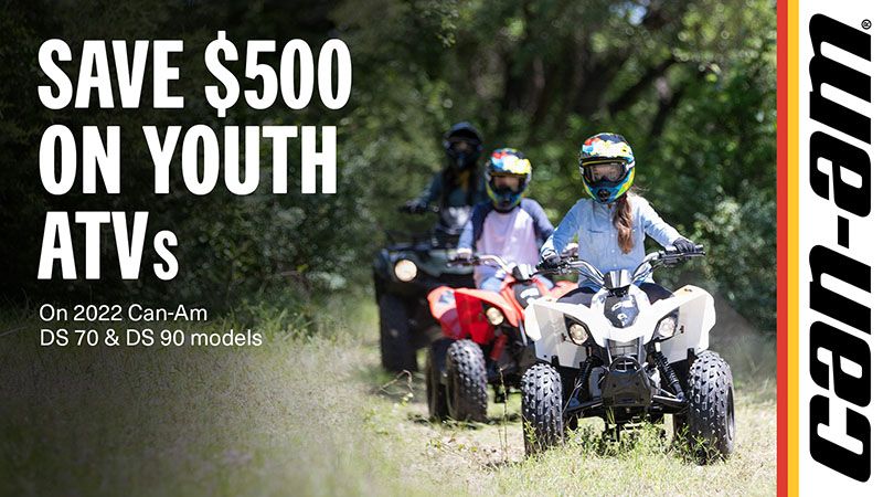  Can-Am - Get a $500 Rebate on Select 2022 Can-Am Youth ATV Models