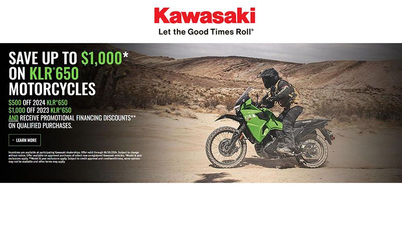 Kawasaki - Save Up To $1,000 on KLR 650 Motorcycles