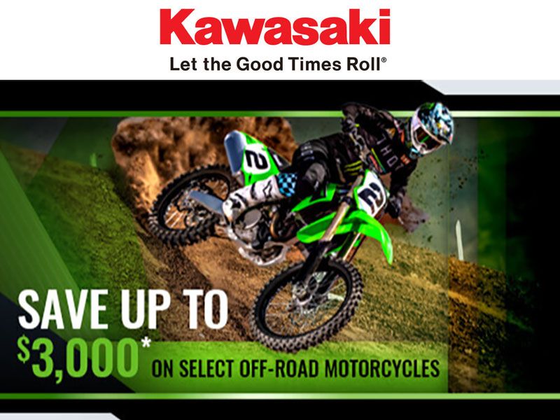 Kawasaki - Save Up to $3,000 on Select Off-Road Motorcycles