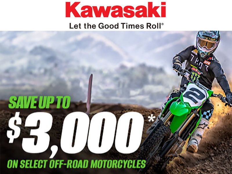 Kawasaki - Save Up to $3,000 on Select Off-Road Motorcycles