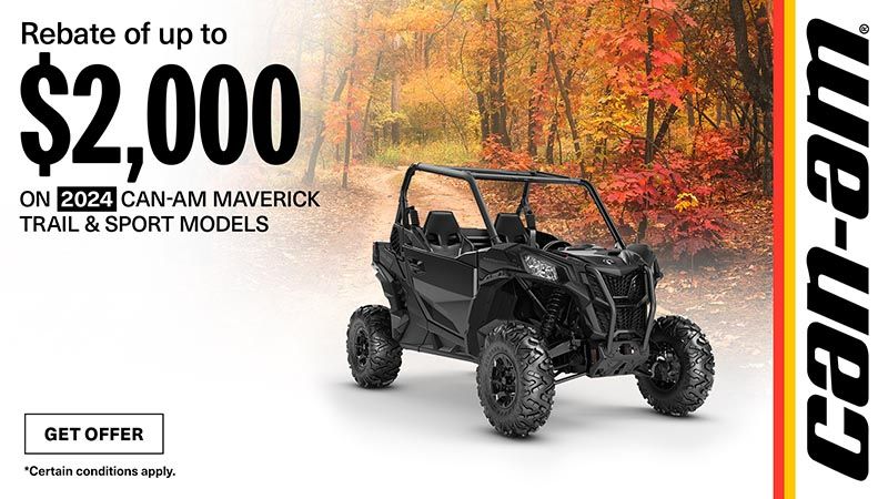 Can-Am - Get rebates up to $2,000 on select Can-Am SSV models