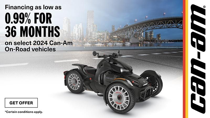 Can-Am - Financing as low as 0.99% for 36mo on select 2024 Can-Am On-Road Vehicles