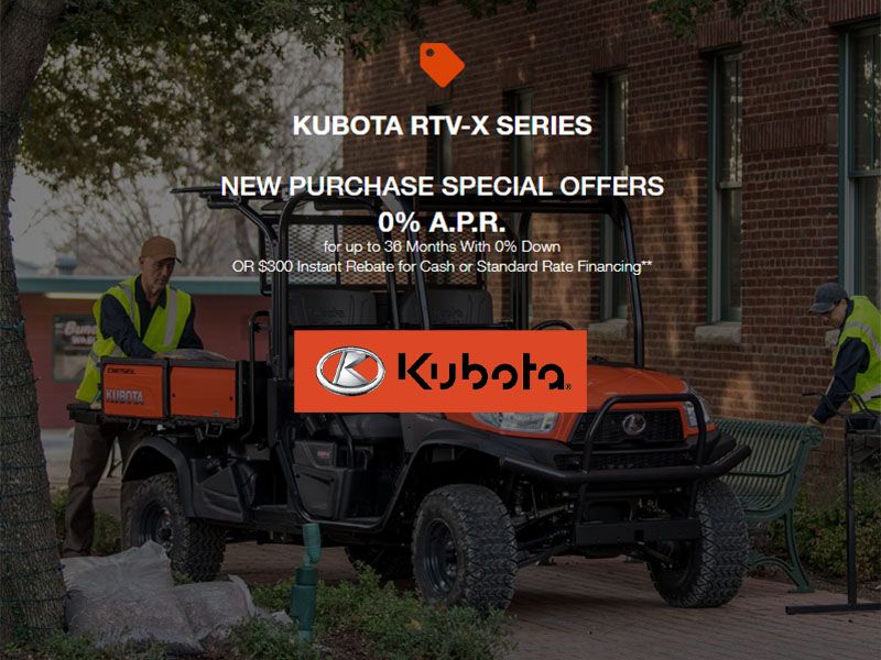 Kubota - RTV-X Series - New Purchase Special Offers