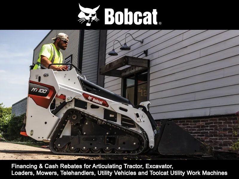 Bobcat - Financing & Cash Rebates for Articulating Tractor, Excavator, Loaders, Mowers, Telehandlers, Utility Vehicles and Toolcat Utility Work Machines