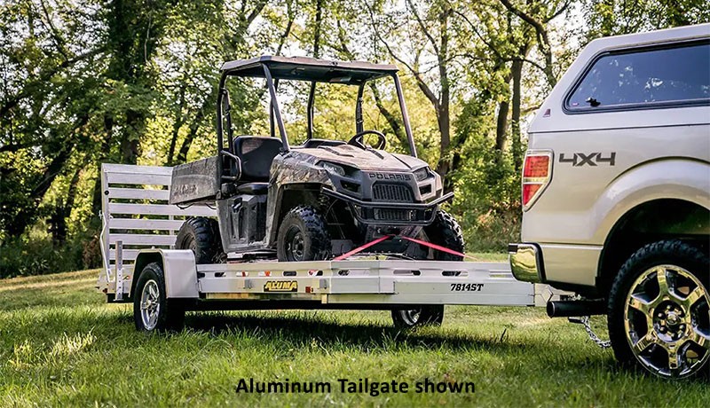 2024 ALUMA Single Heavy Axle Utility Trailers No Brakes Bi-fold Tailgate - 7814ST in Adams, Massachusetts