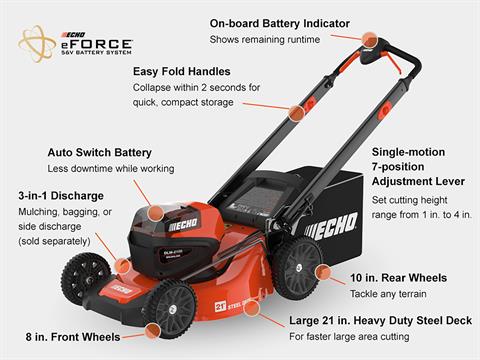 Echo DLM-2100R2-2 21 in. Push Includes 5.0Ah Battery & Rapid Charger in Lowell, Michigan - Photo 2