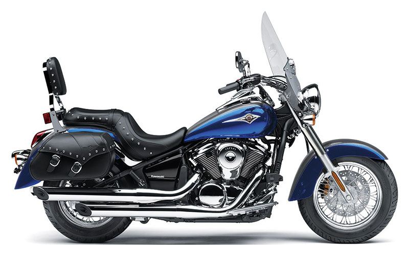 New 2019 Kawasaki Vulcan Classic LT Metallic Graphite Gray Candy Imperial Blue | Motorcycles in La TX | Mainland Cycle Center LLC Stock