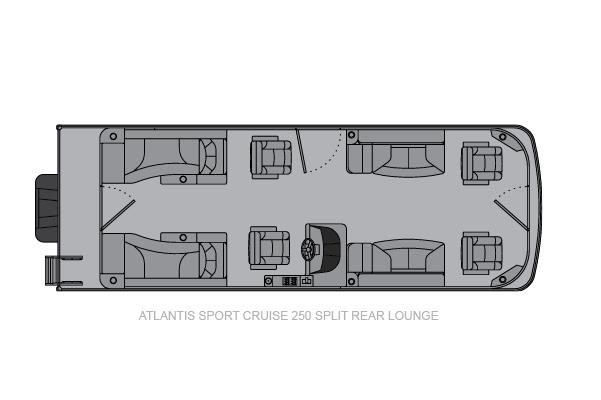 2020 Landau Atlantis 250 Cruise Split Rear Lounge in Hazelhurst, Wisconsin