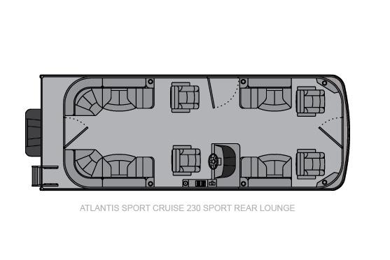 2020 Landau Atlantis 250 Cruise Sport Rear Lounge in Hazelhurst, Wisconsin