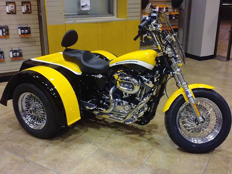 yellow trike motorcycle