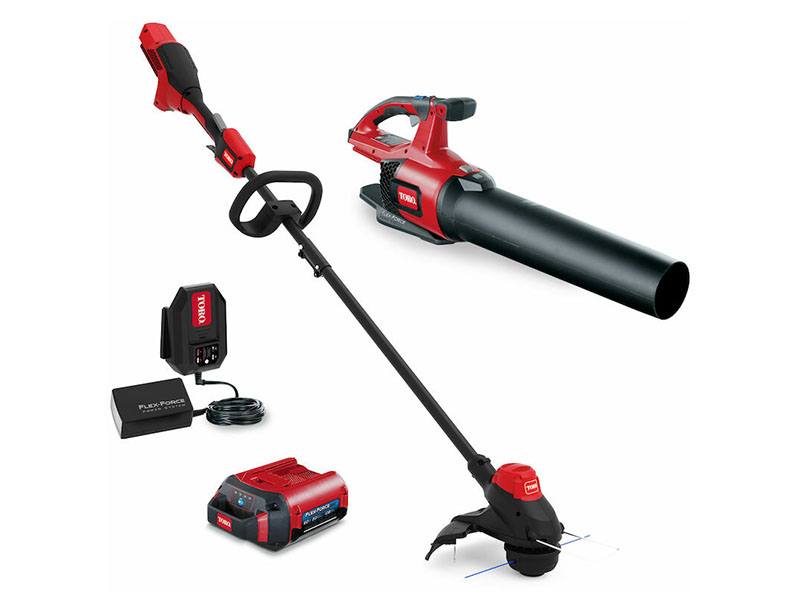 Toro 60V MAX 2-Tool Combo Kit: 100 mph Leaf Blower & 13 in. String Trimmer w/ 2.0Ah Battery in Angleton, Texas - Photo 1