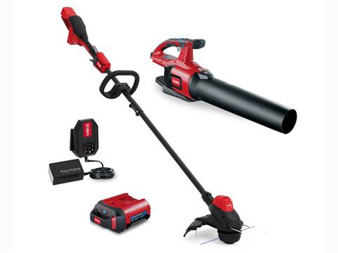 Toro 60V MAX 2-Tool Combo Kit: 100MPH Leaf Blower & 13 in. String Trimmer with 2.0Ah Battery in Oxford, Maine